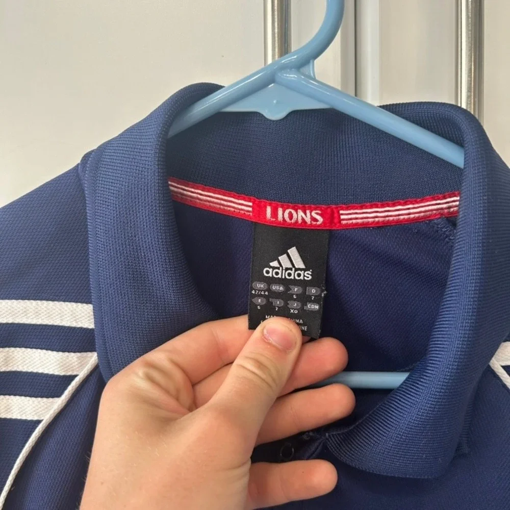 Adidas British & Irish Lions 2005 New Zealand Tour Rugby Polo Shirt Navy Blue XL